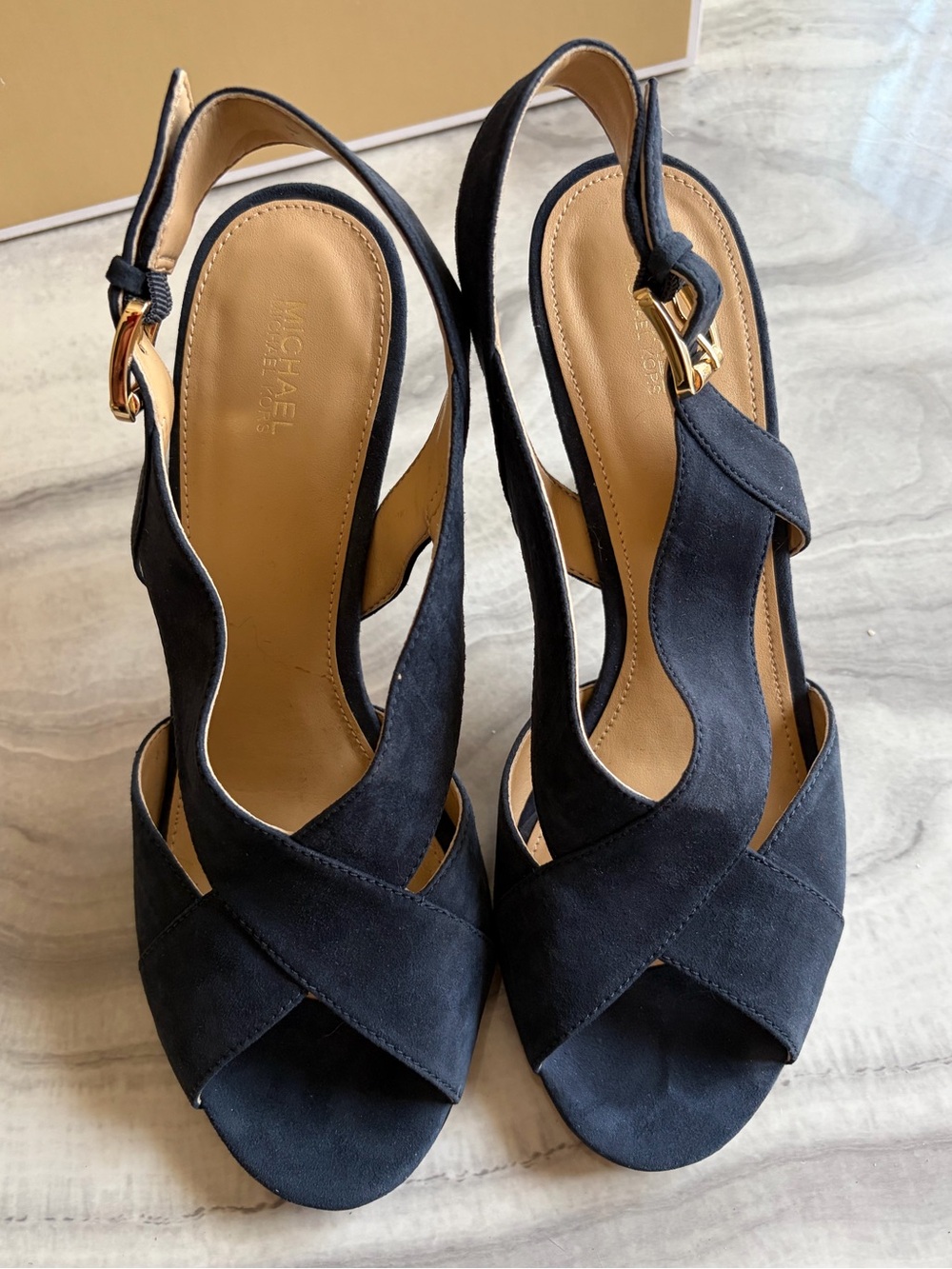 MICHAEL Michael Kors Becky Cross Strap Dress Sandals, Admiral